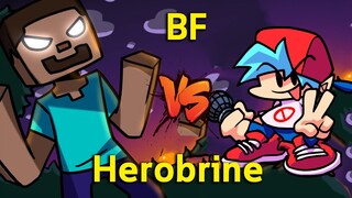 FNF VS Herobrine โคตรโหด!🔥 เมื่อ BF ต้องแข่งแร็ปกับ Herobrine!