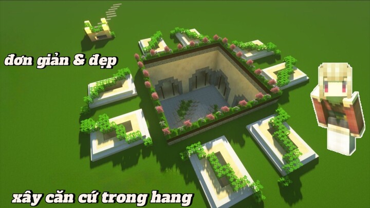 Minecraft : Xây Dựng Hang Động Sinh Tồn Đơn Giản Và Đẹp