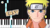 Naruto Shippuden OP 16 - "Silhouette" - EASY Piano Tutorial & Sheet Music
