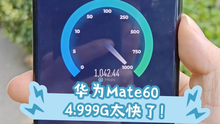 【ทดสอบความเร็วอินเทอร์เน็ต】Huawei Mate 60 Pro พุ่งทะลุหลักพัน! 4.999999 GB เร็วเกินไปแล้ว!