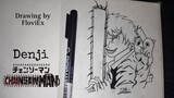 Drawing easy Denji Anime Chainsaw Man by FloviEx