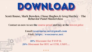 Scott Rouse, Mark Bowden, Chase Hughes & Greg Hartley – The Behavior Panel Masterclass