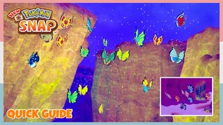 How To Gather Vivillon Forms In Barren Badlands *Night* | New Pokemon Snap - Quick Guide