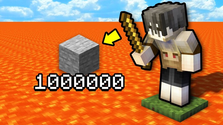 Awalnya cuma punya tongkat kayu, tapi tongkat kayu bisa menggali 1.000.000 blok!