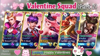 LESLEY X GUSION!❤️VALENTINES SQUAD PART 2!💖ESME KHUFRA, ALU💗MLBB COUPLES😍EP 13