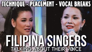 FILIPINA SINGERS TALKING ABOUT THEIR VOICE | (Technique, Placement, Whistle and more!)