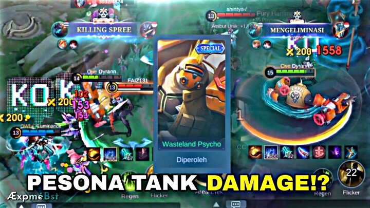 TANK KOK DAMAGE?!.. RIPIW SEKIN GROCK "WASTELAND PSYCHO" TEMBOK NYA JADI TINGGI BANGET..⁉️