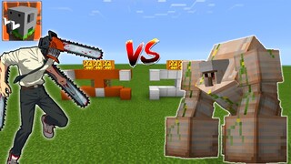 CHAINSAW MAN vs MUTANT IRON GOLEM in CRAFTSMAN