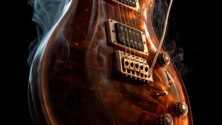 Smoked Elegance: A Legendary Electric Guitar in the Shadows