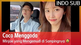 Coco Menggoda Minjae yang Mengemudi di Sampingnya 😅 #EXchange 🇮🇩INDOSUB🇮🇩