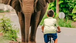 A village boy was attacked by an Elephant