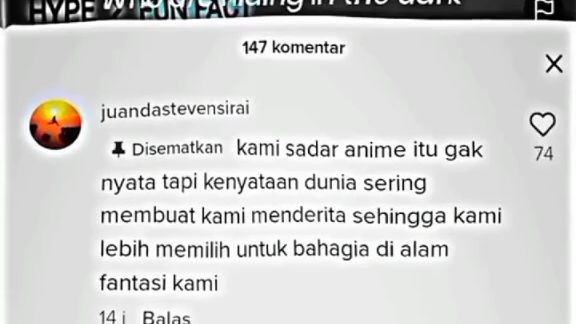 jangan gangu,maaf kami hanya tenang di alam fantasi😌