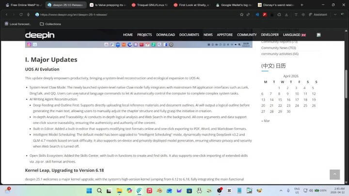 Deepin 25.1.0 Released