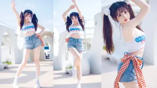 [LanYouJin] Sexy summer girl dancing to Bubble Pop ❤ Vibrant and cute!