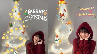 ขวดน้ำแร่กลายมาเป็นต้นคริสต์มาส 🎄 ภาพคริสต์มาสแบบนี้มีบรรยากาศสุดๆ