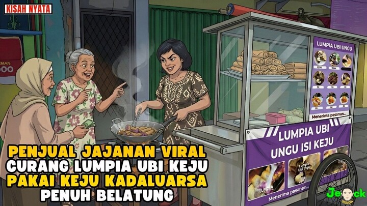 AZAB PENJUAL JAJANAN VIRAL CULAS LUMPIA UBI KEJU  PAKAI KEJU KADALUARSA PENUH