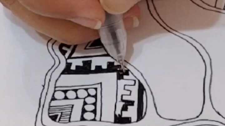 Zentangle - Square grid 小方格禅绕图  #zentangle #art #creative #easydraw #handcraft #禅绕画 #治愈 #艺术创作 #手绘