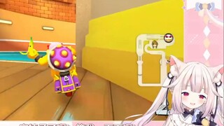 Japanese lolita plays with a horse carriage, leads two and a half laps and then gets sharked by pass