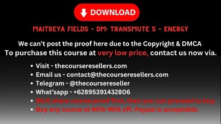 Maitreya Fields – DM: Transmute S – Energy