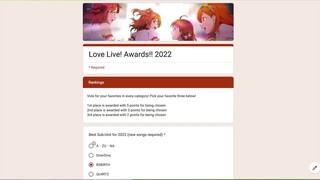 Vote in the Love Live! Awards 2022!