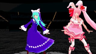 【mmd di gi charat】リンナ・キャラット＆ラ・ビ・アン・ローズでテトリス