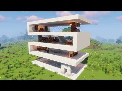 Minecraft | how to build a big modern house in minecraft  (make it easy)