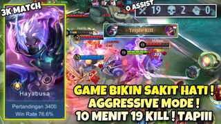 MATCH BIKIN SAKIT HATI ! 10 MENIT 19 KILL AGGRESSIVE MODE ! Stenly Hayabusa Gameplay !