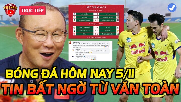 🔴Bóng Đá Hôm Nay 5/11: Văn Toàn Báo Tin Vui HLV Park, Lộ Điểm Đến Bất Ngờ Khi Hết Hợp Đồng