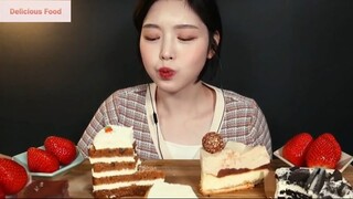 Món Hàn : Thưởng thức các loại bánh kem 2 #mukbang