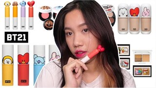 Trying VT X BT21 Makeup! | Rosa Leonero