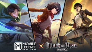 Mobile Legends × Attack on Titan - Levi, Eren, Mikasa