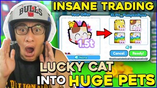 INSANE 'LUCKY CAT' TRADING! into HUGE PETS! sa ROBLOX PET SIMULATOR X