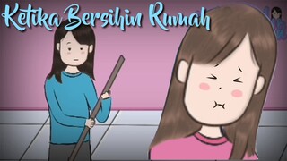 Sikembar Ketika Bersihin Rumah