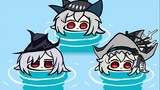 [ArknightsMEME] สามฮันเตอร์ x ฮันเตอร์มาเล่นน้ำ (●′ω`●)