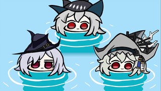 [ Arknights MEME] Three Hunter x Hunter come to play in the water (●′ω`●)