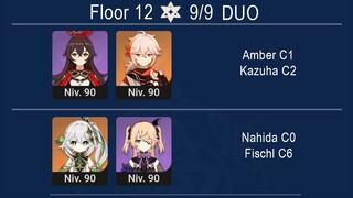 Spiral Abyss 3.2 Duo Nahida C0 & Fischl C6 / Amber C1 & Kazuha C2 I Floor 12 Genshin Impact