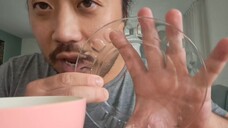 ASMR WATER SPLASHING PLATE LICK