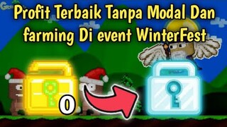 Profit Terbaik Tanpa Modal Dan Farming | Event Winterfest | Growtopia Indonesia