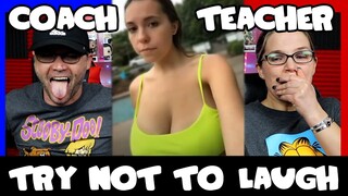 Try not to laugh CHALLENGE Teacher Vs Coach   by AdikTheOne & Mauri QHD Through back???