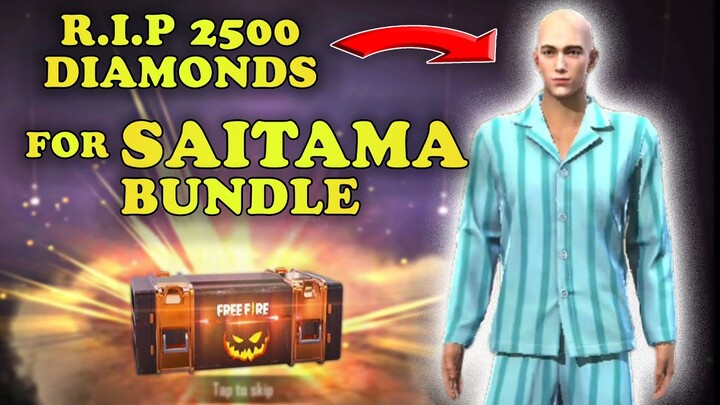 I GOT SAITAMA PAJAMAS BUNDLE FROM ONE-PUNCH MAN LUCK ROYALE - RIP 2500 DIAMONDS - GARENA FREE FIRE