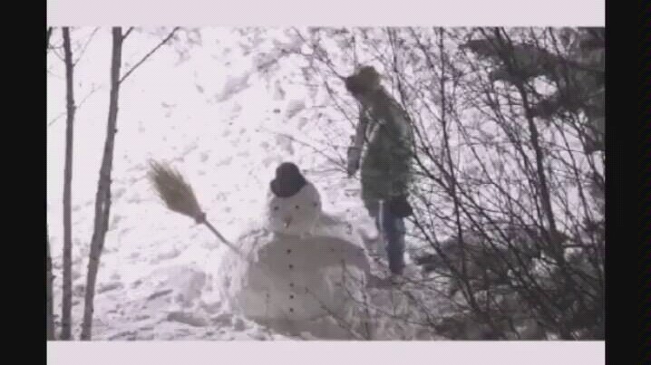 Paparazzi stalked him for two hours, but all they caught was him building a snowman. His heart is fu