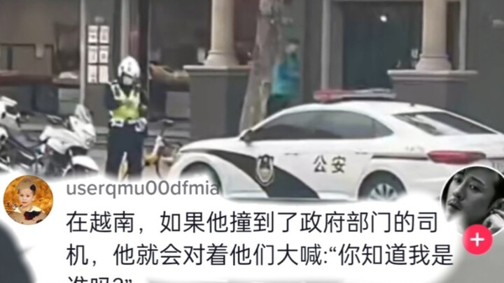 Vietnamese onlookers watch Chinese traffic cops hand out tickets and begin to reflect on Vietnam.