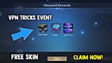 VPN TRICKS EVENT! GET FREE SEAL OF ANVIL RECALL AND SKIN! LEGIT! NEW EVENT 2022 | MOBILE LEGENDS