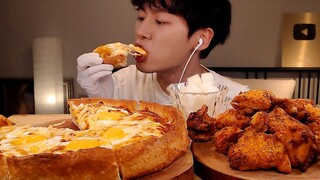 SIO eating broadcast Chicago spicy crispy chicken with beer