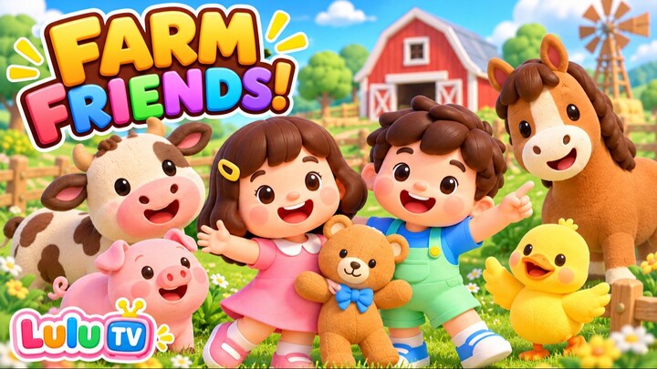 Happy Farm Friends 🐮🐷🐥 | Farm Animal Sounds Song for Kids | Nursery Rhymes