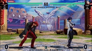 KOF15　チャンピオン　庵　ジャンプ攻撃２段からのめくりコンボが上手すぎる