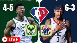 🔴LIVE - MILWAUKEE BUCKS VS WASHINGTON WIZARDS | NBA REGULAR SEASON 2021-2022 | NOVEMBER 07, 2021