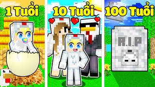 NẾU NHƯ TÔ GÀ CÓ CUỘC SỐNG TỪ LÚC SINH RA ĐẾN MẤT ĐI TRONG MINECRAFT*TÔ GÀ 1 TUỔI ĐẾN 100 TUỔI