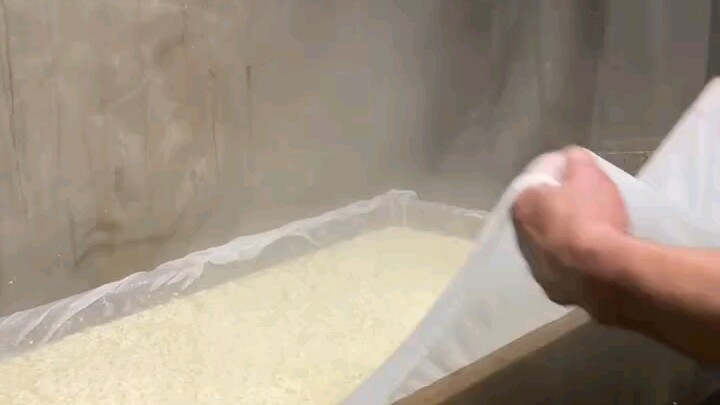 Let’s see how the tofu turned out today—the finished product is over there.