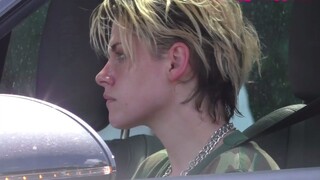 Kristen Stewart dons an edgy camouflage look during a shopping trip to Mel